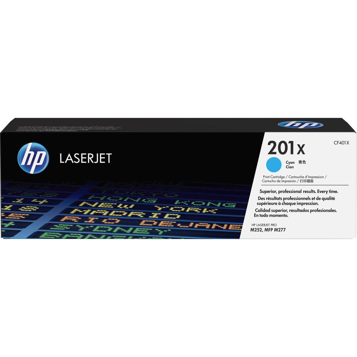 HP 201X CYAN TONER - HIGH YIELD - APPROX 5K PAGES - M252, M277 COMPATIBLE