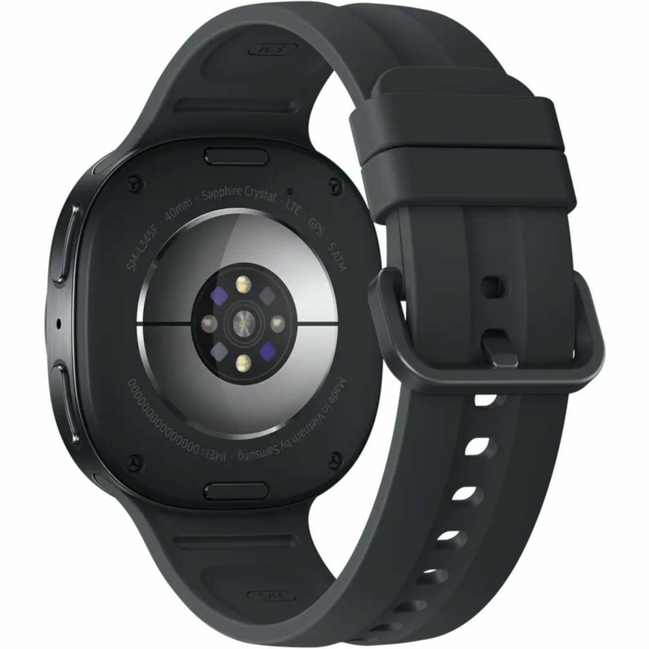 Samsung Galaxy Watch9 SM-L345F Smart Watch - 42.70 mm Case Height - 40.40 mm Case Width - Graphite Body Color - Black Band Color - Armor Aluminum Case Material - Wireless LAN - 4G - LTE, UMTS