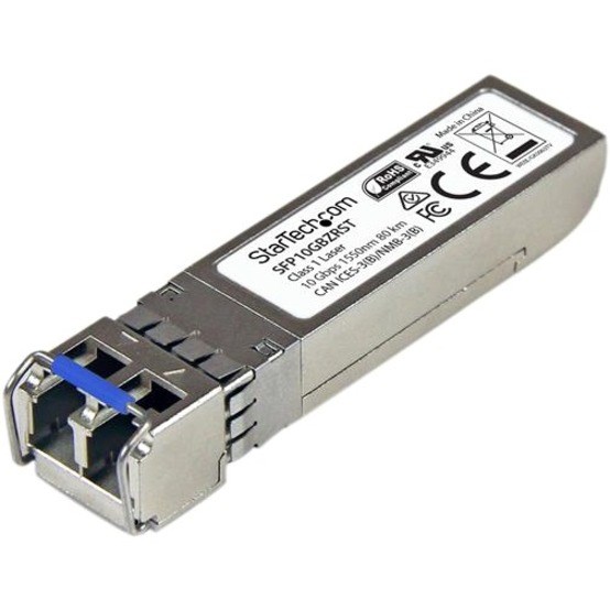 StarTech.com MSA Uncoded SFP+ Module - 10GBASE-ZR - 10GE Gigabit Ethernet SFP+ 10GbE Single Mode Fiber (SMF) Optic Transceiver - 80km DDM