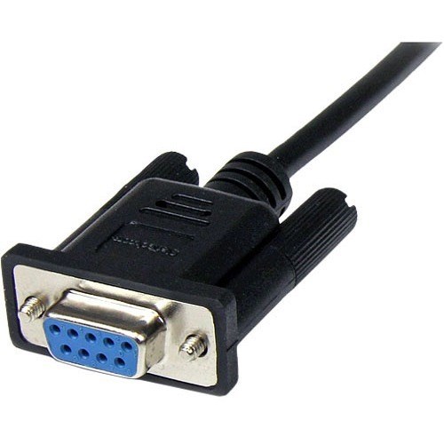 StarTech.com 1m Black DB9 RS232 Serial Null Modem Cable F/M