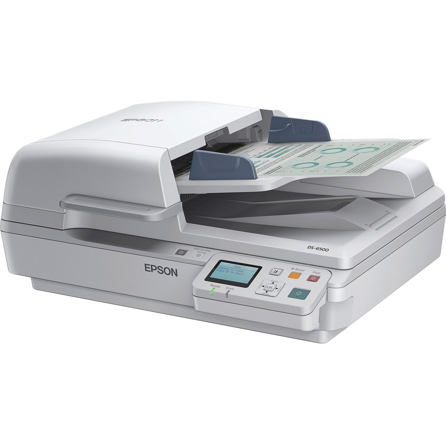 Epson WorkForce DS-6500 Flatbed Scanner - 1200 dpi Optical - White