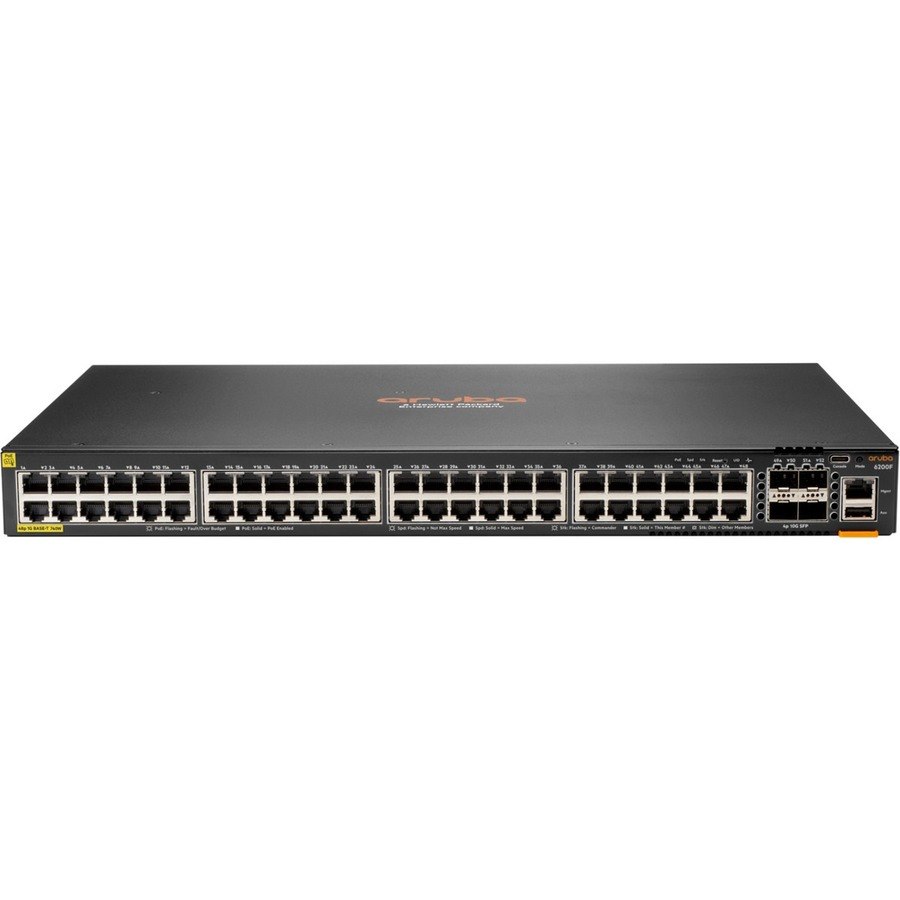 HPE CX 6200 48 Ports Manageable Ethernet Switch - Gigabit Ethernet, 10 Gigabit Ethernet - 10/100/1000Base-T, 10GBase-X - TAA Compliant