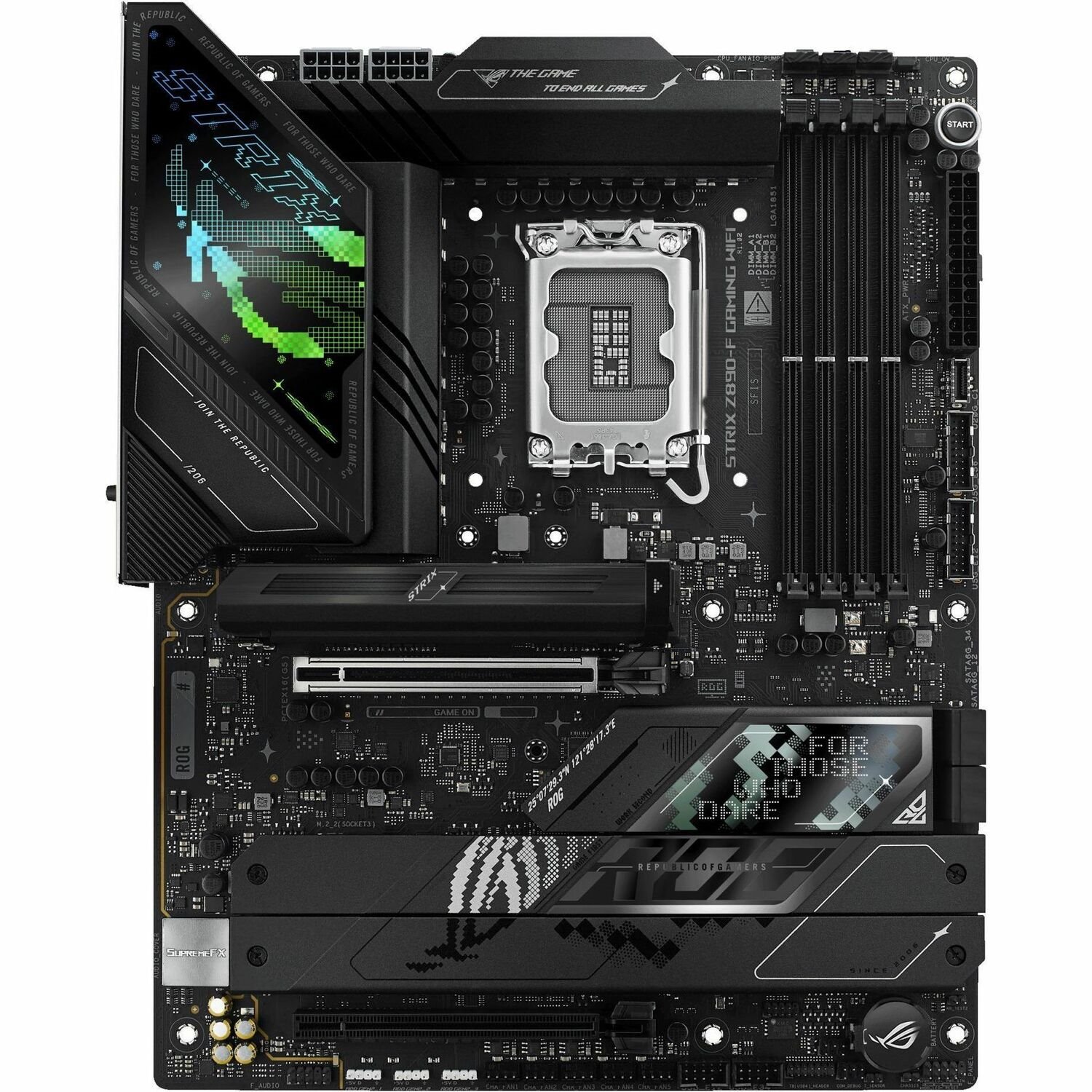 Asus ROG Strix Z890-F GAMING WIFI Gaming Desktop Motherboard - Intel Z890 Chipset - Socket LGA-1851 - ATX