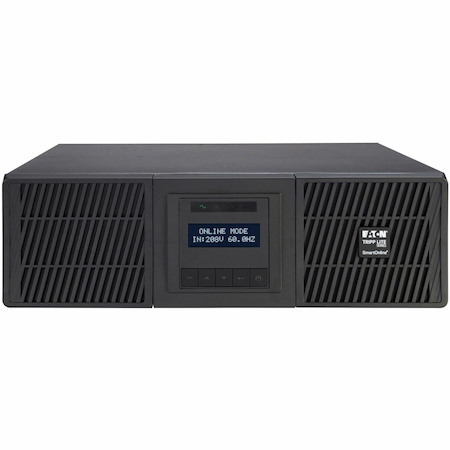 Eaton Tripp Lite Series SmartOnline 6000VA 5400W 208V Online Double-Conversion UPS with Maintenance Bypass - L6-20R/L6-30R Outlets, L6-30P Input, Network Card Included, Extended Run, 3U Rack/Tower