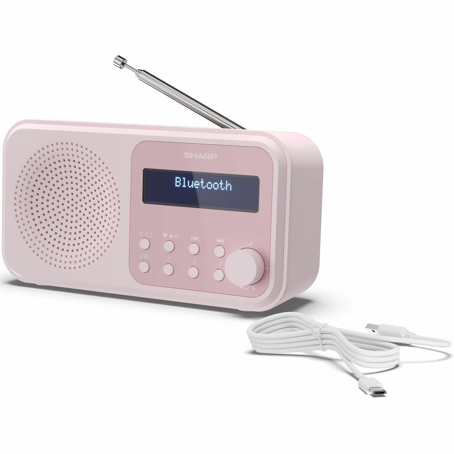 Sharp Radio Tuner - Portable, Desktop - Pink