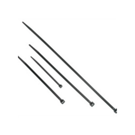 C2G 11.5in Releasable/Reusable Cable Ties - Black - 50pk