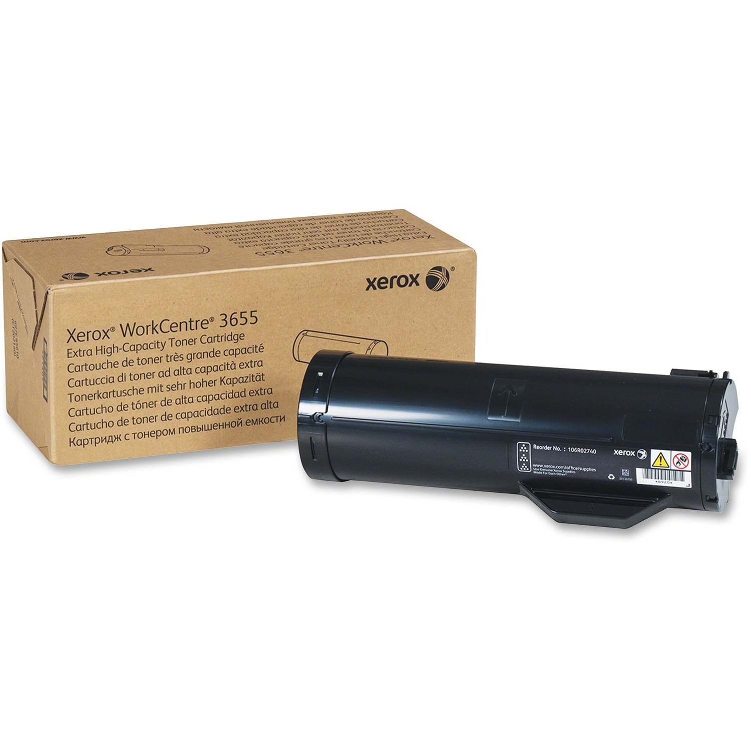 Xerox Genuine WorkCentre&reg; 3655/3655i Black Extra High capacity Toner Cartridge (25900 Pages) - 106R02740