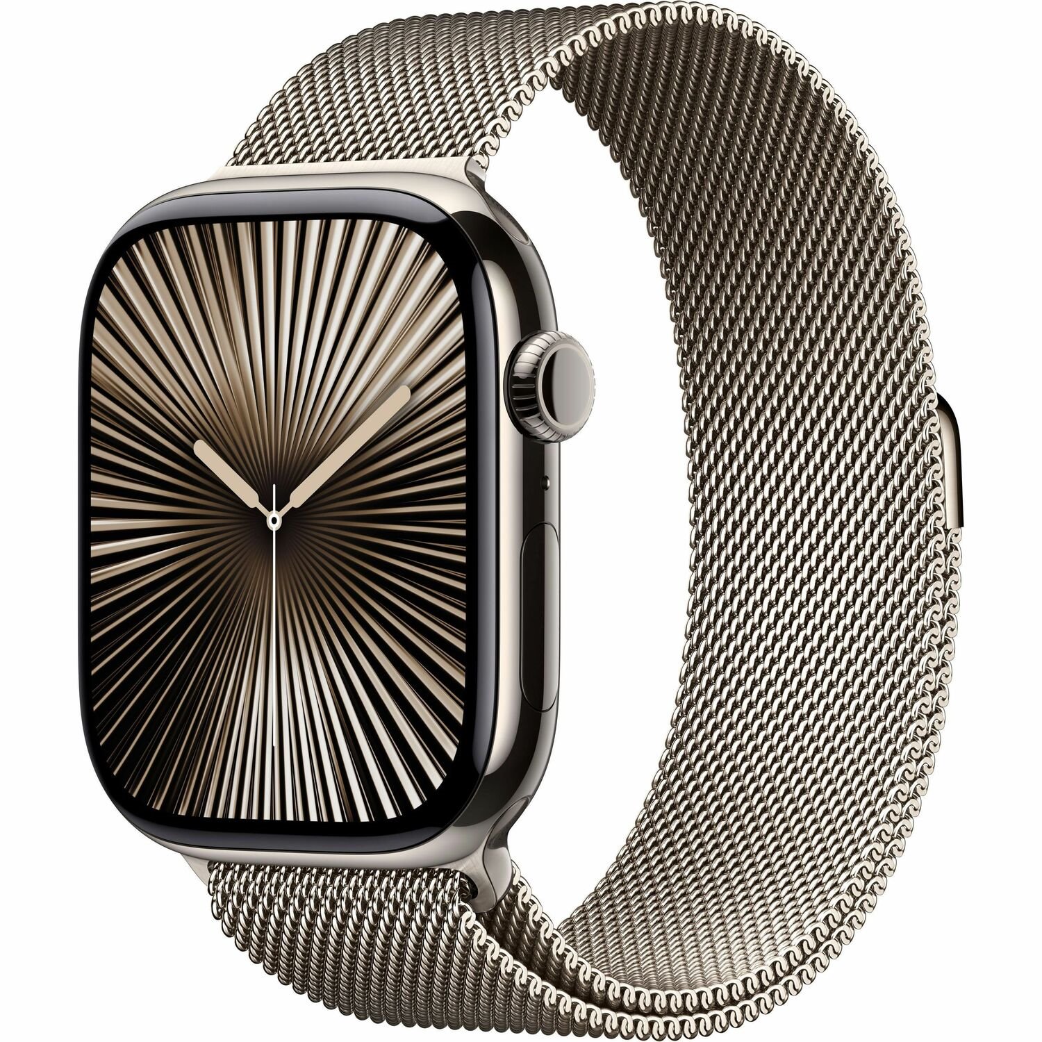 Apple Watch Series 10 Smart Watch - 46 mm Case Height - 39 mm Case Width - Natural Case Color - Natural Band Color - Titanium Case Material - Wireless LAN - LTE, UMTS