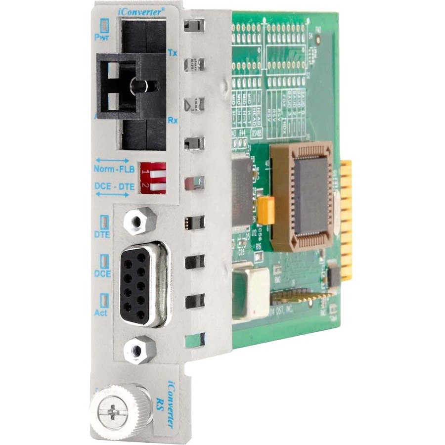 iConverter RS-232 Serial Single-Fiber Media Converter DB-9 SC Single-Mode BiDi 20km Module