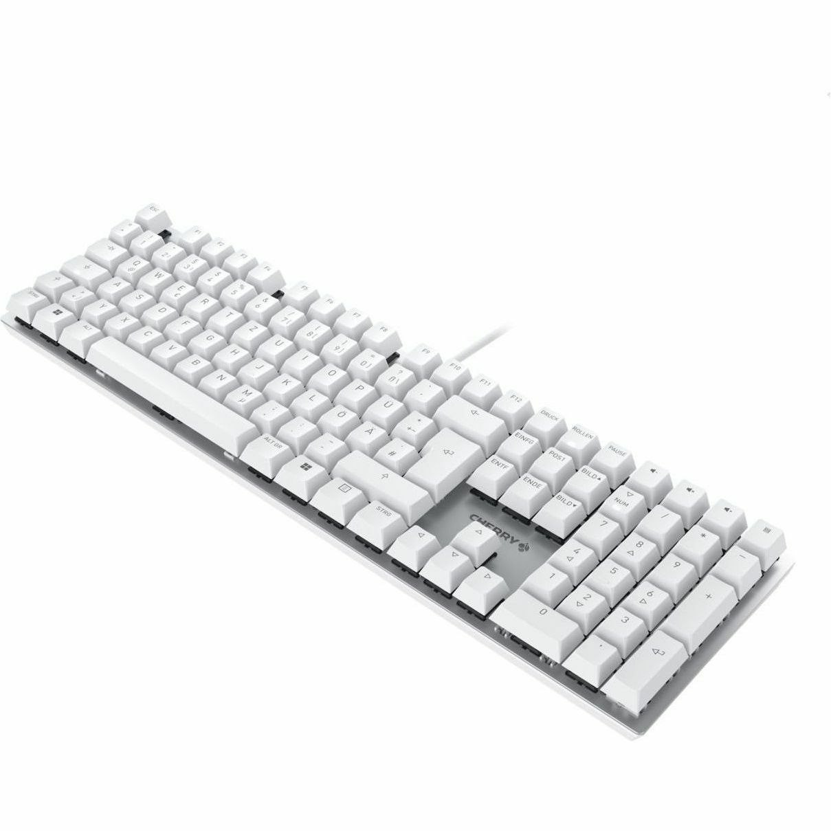 CHERRY KC 200 MX-Wired Keyboard - MX2A SILENT RED - Silver/White Housing