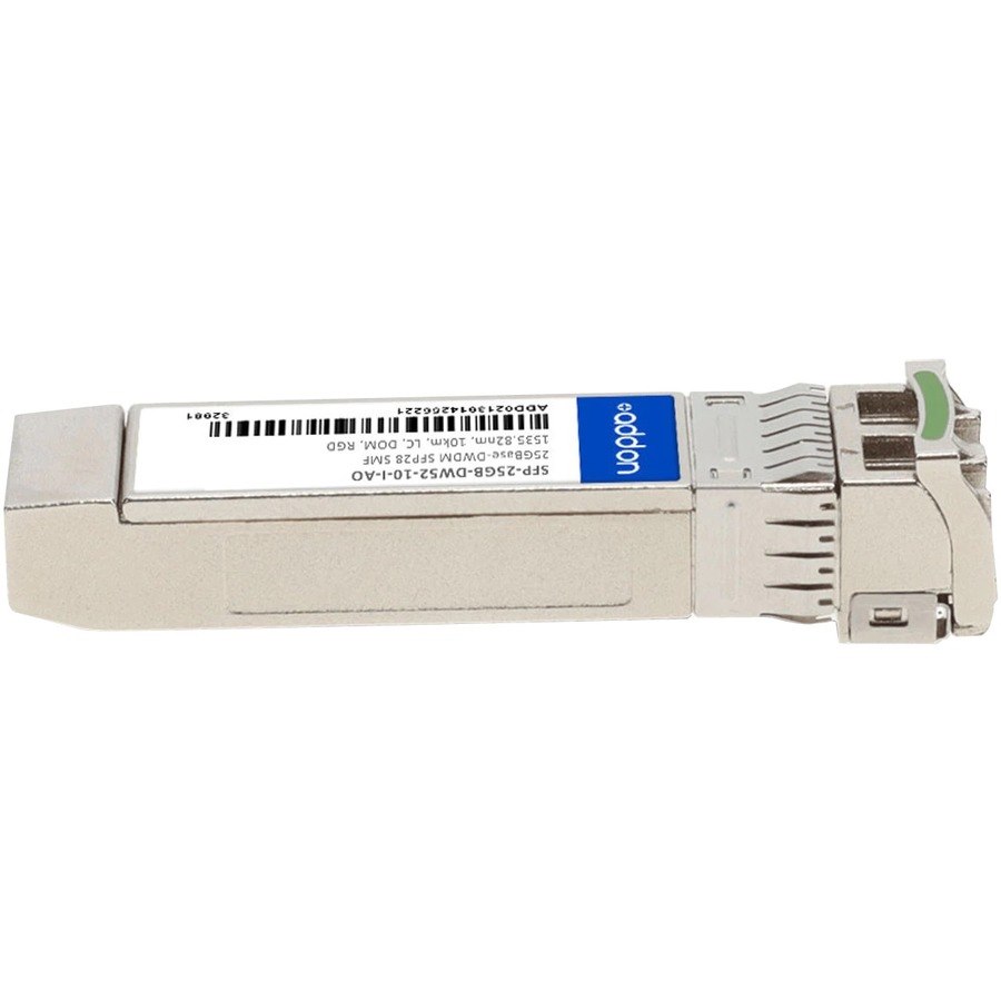 AddOn MSA and TAA 25GBase-DWDM SFP28 Transceiver C-Band 100GHz (SMF, 1535.82nm, 10km, LC, DOM, -40 to 85C)