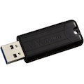 256GB PinStripe USB 3.2 Gen 1 Flash Drive - Black