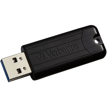 256GB PinStripe USB 3.2 Gen 1 Flash Drive - Black
