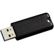 256GB PinStripe USB 3.2 Gen 1 Flash Drive - Black