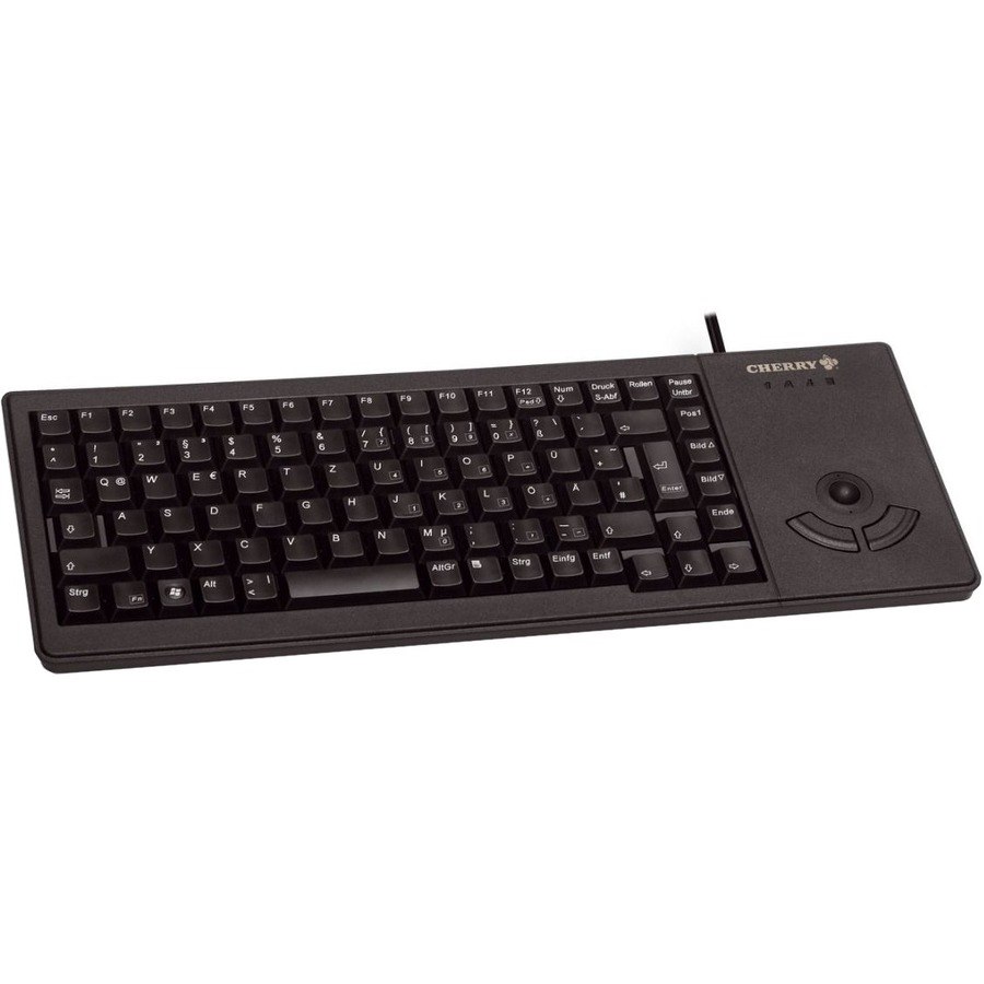 CHERRY Keyboard - Cable Connectivity - USB Interface - Trackball - Pan-Nordic - QWERTY Layout - Black