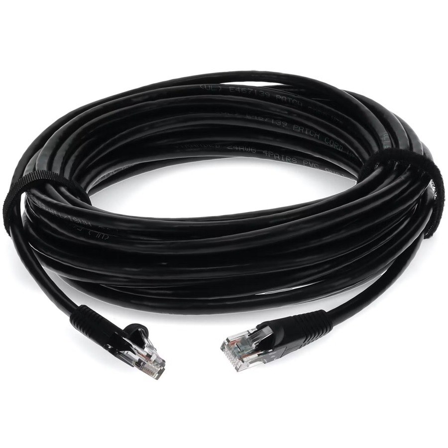 AddOn 20ft Black CAT 6 PVC Ethernet Cable Snagless Bubble Boot RJ-45 M/M