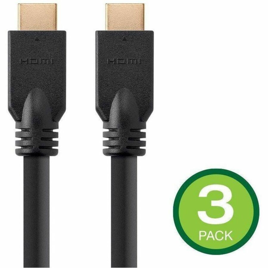 Monoprice 4K No Logo High Speed Hdmi Cable 25FT - CL2 In Wall Rated 18 GBPS Blac