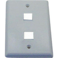 Dynamix Dual Port Face Plate for 110/Keystone Jacks