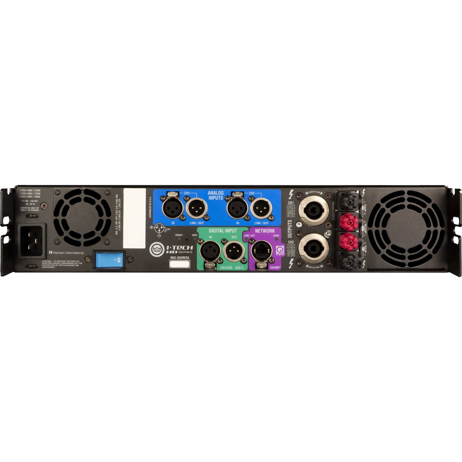 Crown I-Tech HD 5000HD Amplifier - 2500 W RMS - 2 Channel