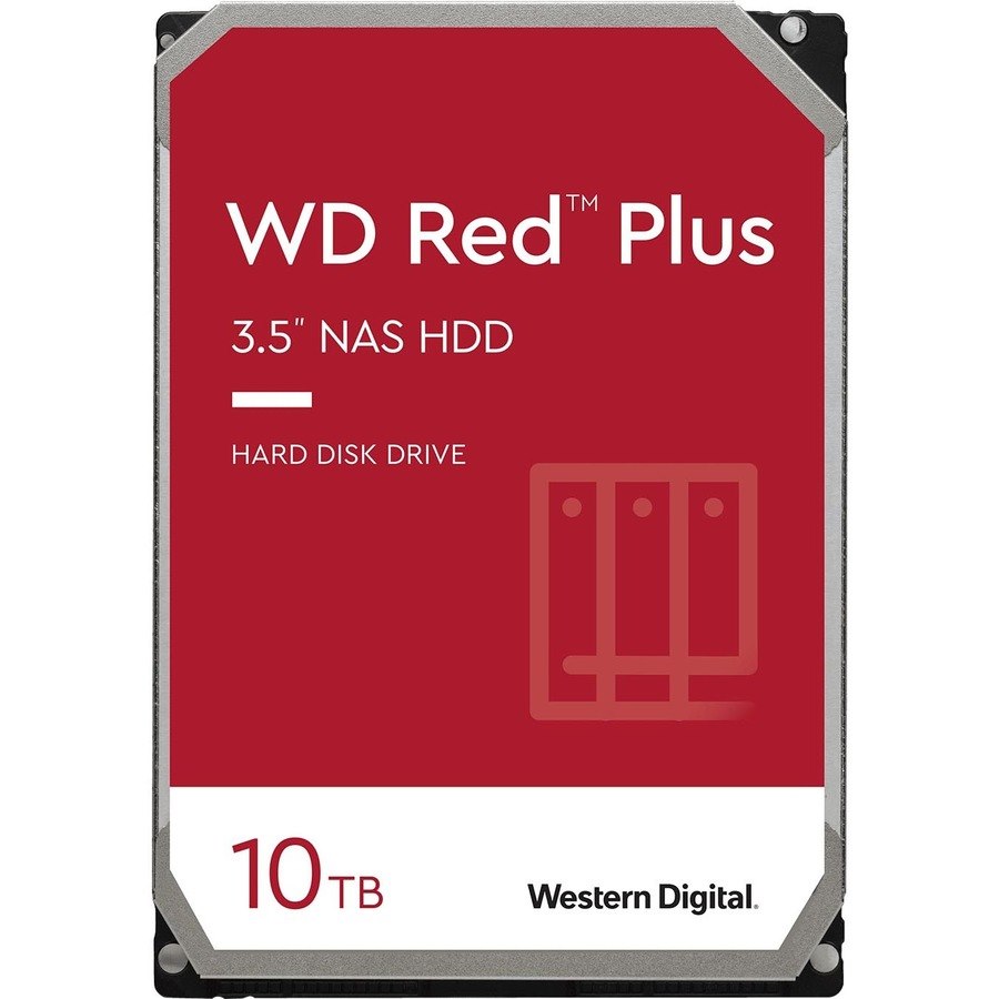 WD Red Plus WD101EFAX 10 TB Hard Drive - 3.5" Internal - SATA (SATA/600) - Conventional Magnetic Recording (CMR) Method