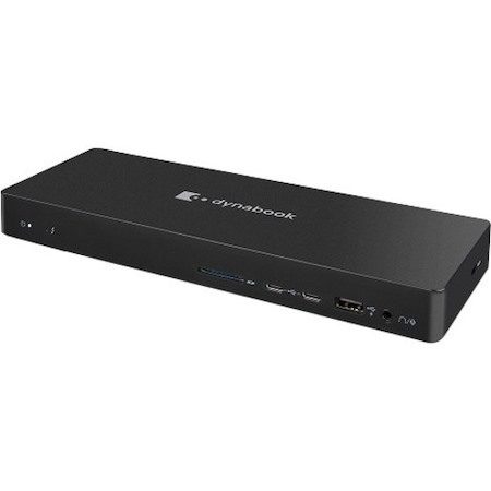 Dynabook Thunderbolt, USB Type C Docking Station for Desktop PC, Notebook, Monitor - Memory Card Reader - SD - 135 W - Black