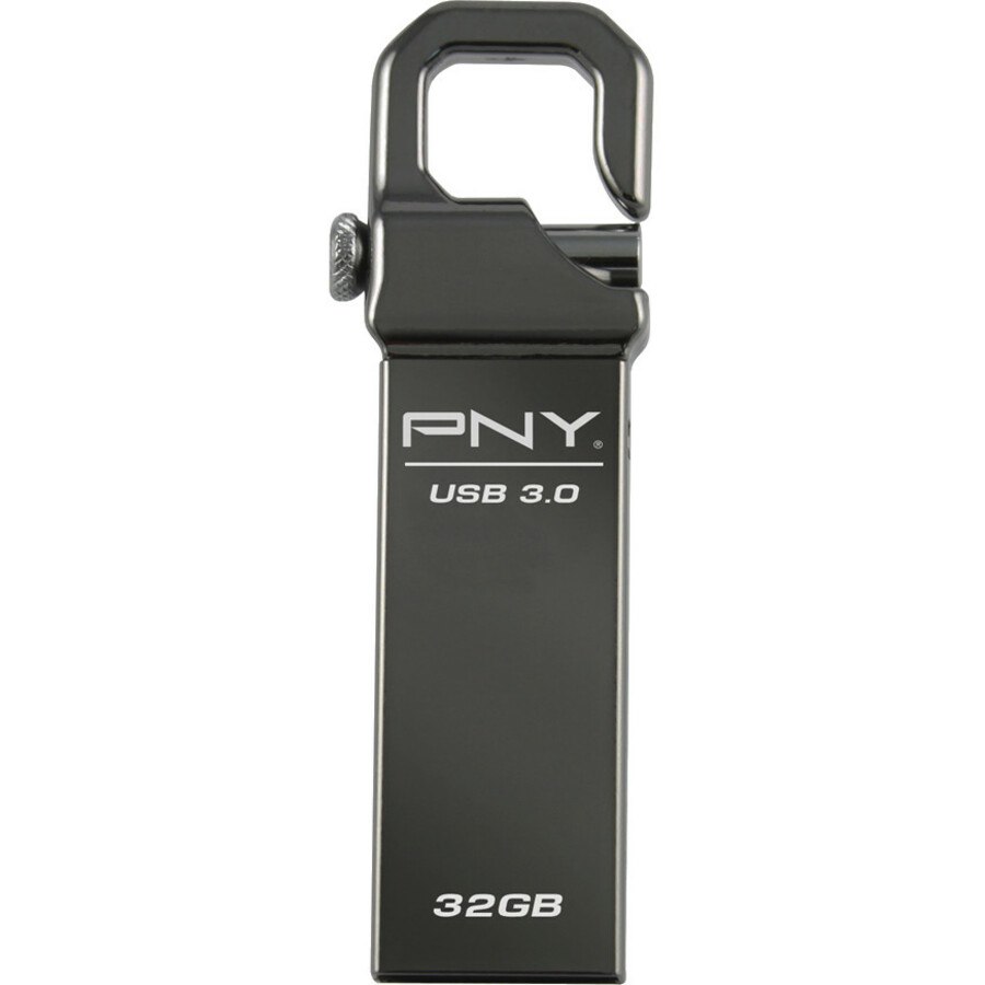 PNY Hook Attach&eacute; 32 GB USB 3.0 USB Geheugenstick - Metallic