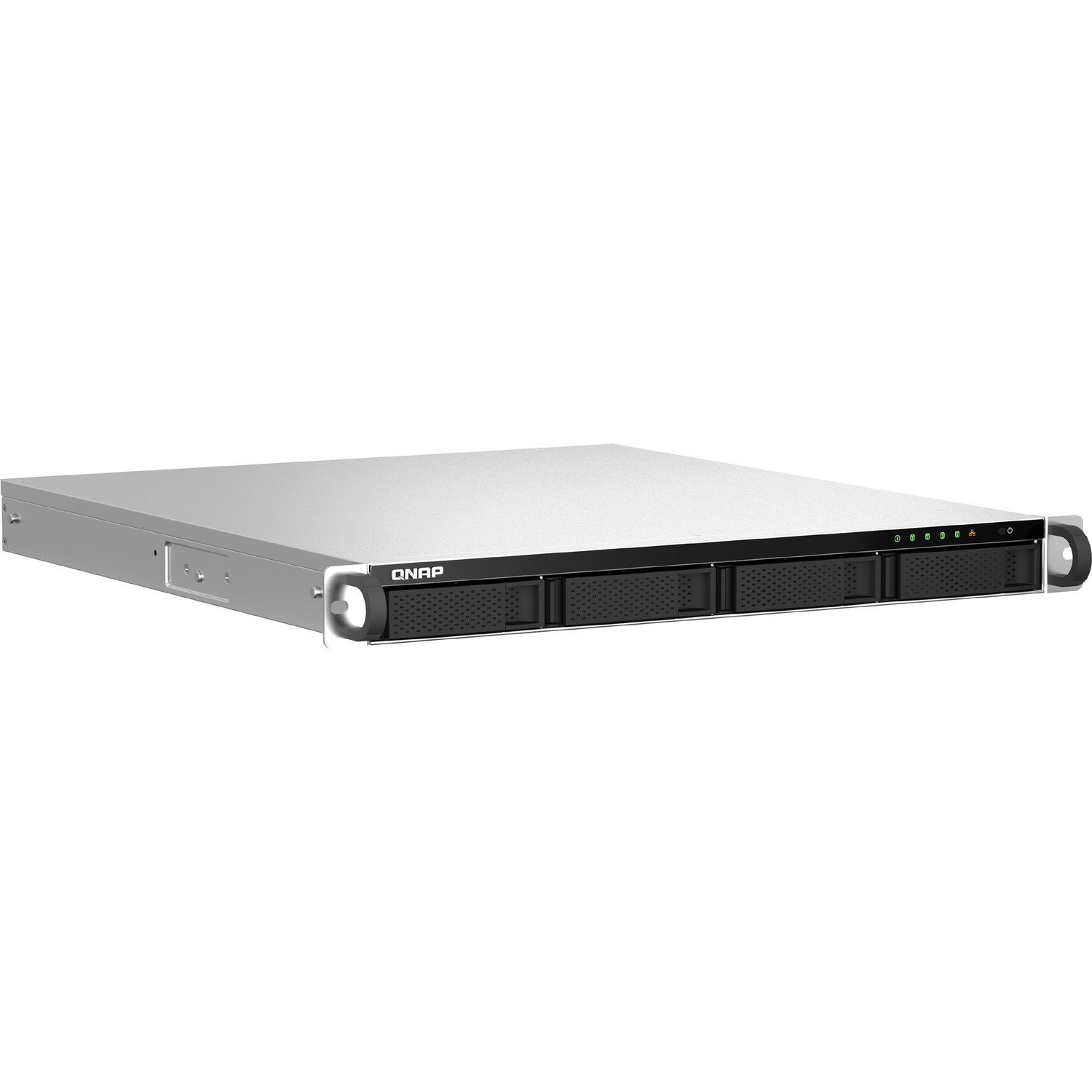 QNAP TS-464U-RP-8G 4 x Total Bays SAN/NAS Storage System - 4 GB Flash Memory Capacity Celeron Quad-core (4 Core) 2 GHz - 8 GB RAM - DDR4 SDRAM - 1U Rack-mountable