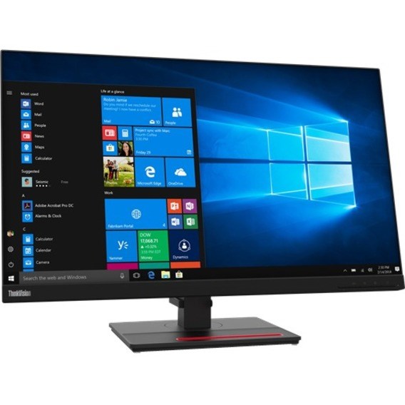 Lenovo ThinkVision T27q-20 27" Class WQHD LCD Monitor - 16:9 - Raven Black