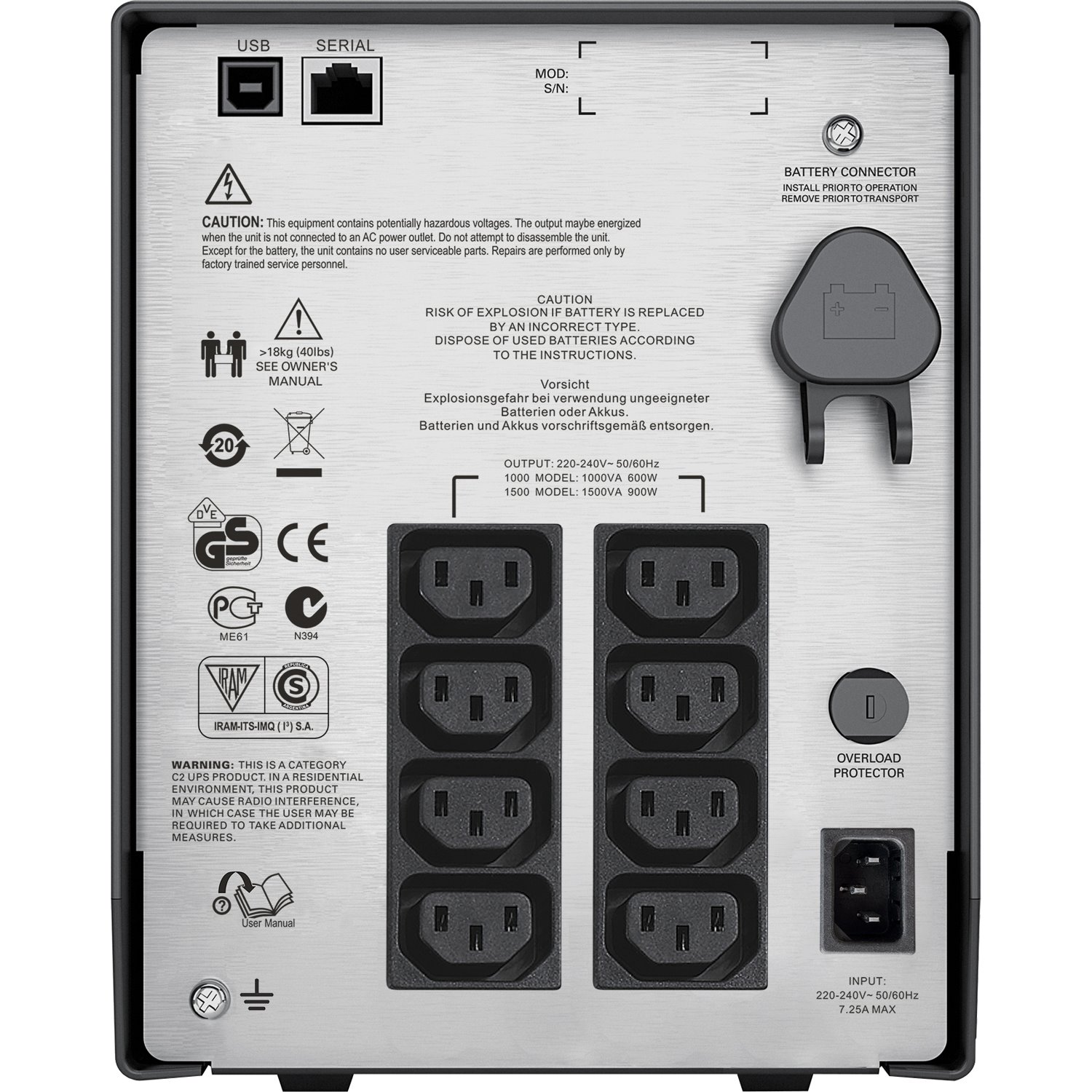 APC by Schneider Electric Smart-UPS C 1500VA LCD 230V