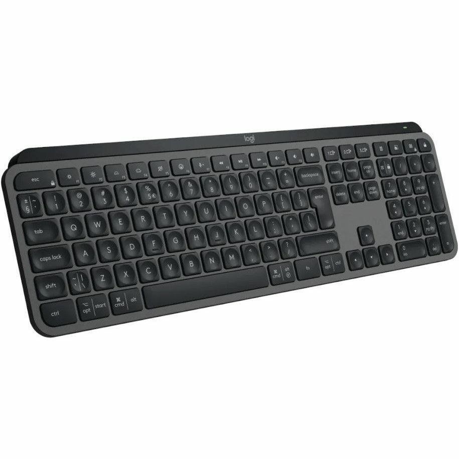 Logitech MX Keys S Keyboard - Wireless Connectivity - USB Interface - English (UK) - QWERTY Layout - Pale Gray