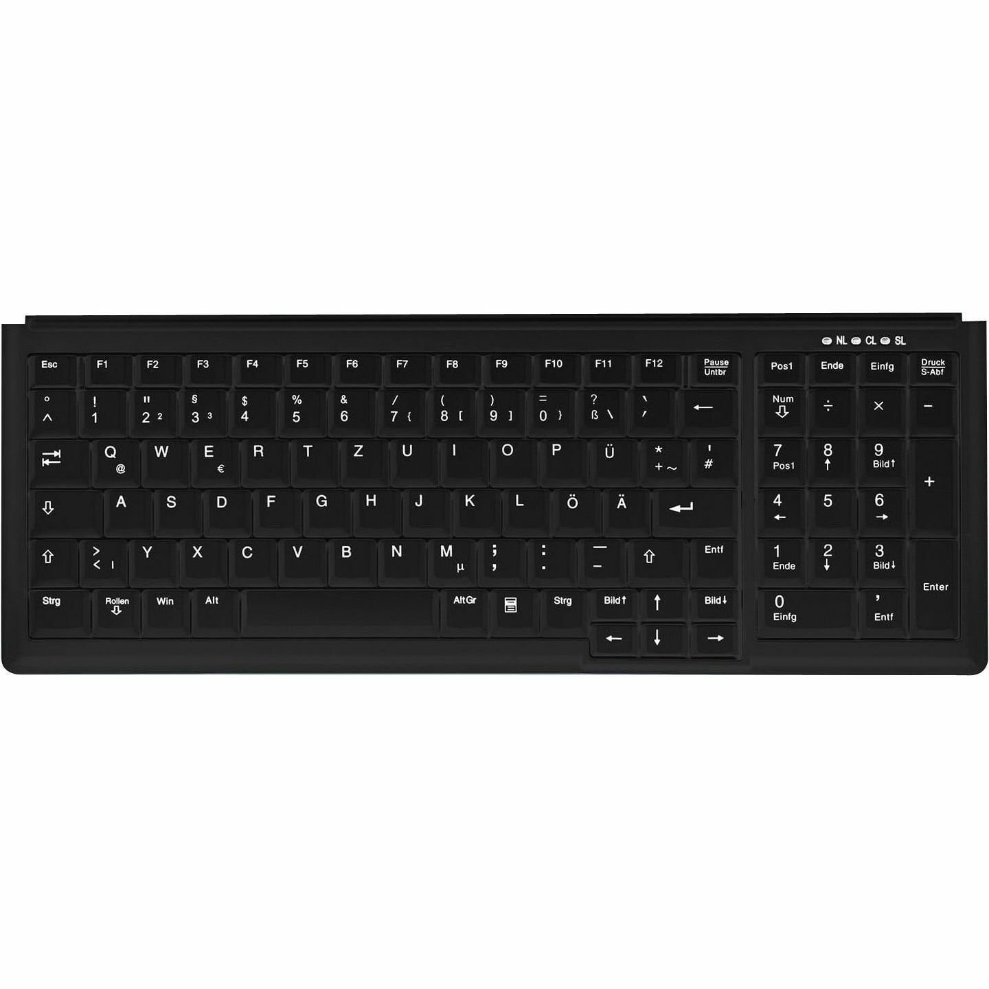 Active Key Keyboard - Cable Connectivity - USB 1.1 Interface - English (US) - Black