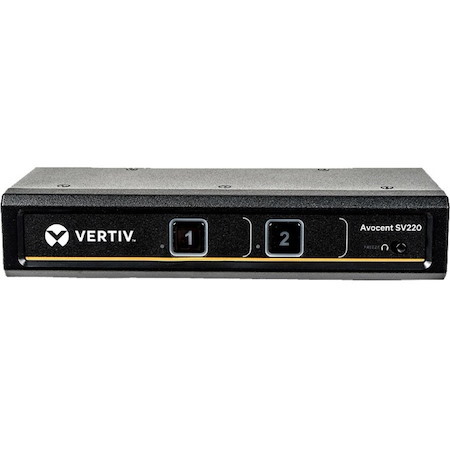 Vertiv Avocent SV220 Desktop KVM Switch | 2 Ports | DVI-I | USB | Single Monitor