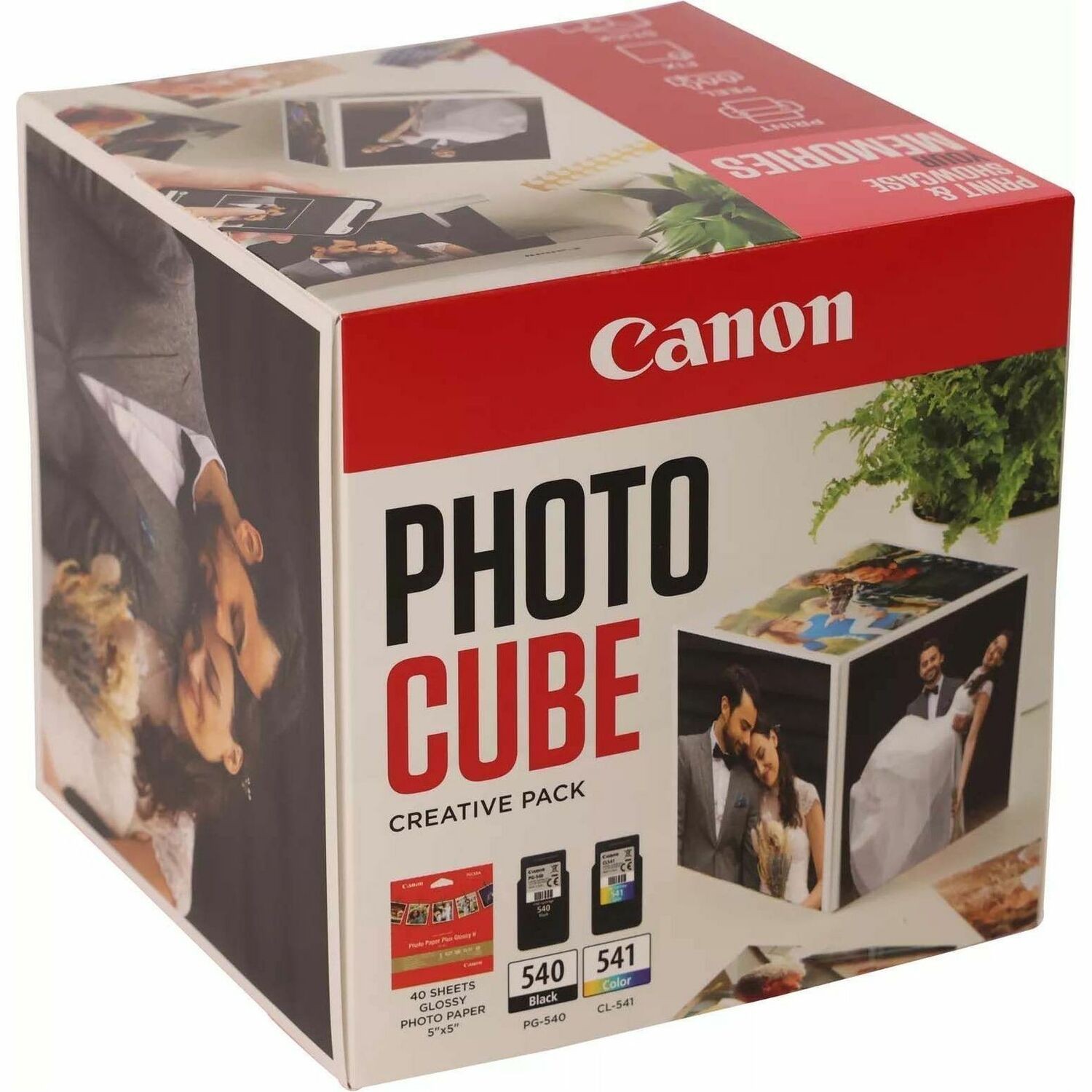 Canon ChromaLife100 PG-540 + CL-541 Origineel Standaard Rendement Inkjet Inktcartridge/papierset - Multiverpakking - Zwart, Cyaan, Magenta, Geel Verpakking