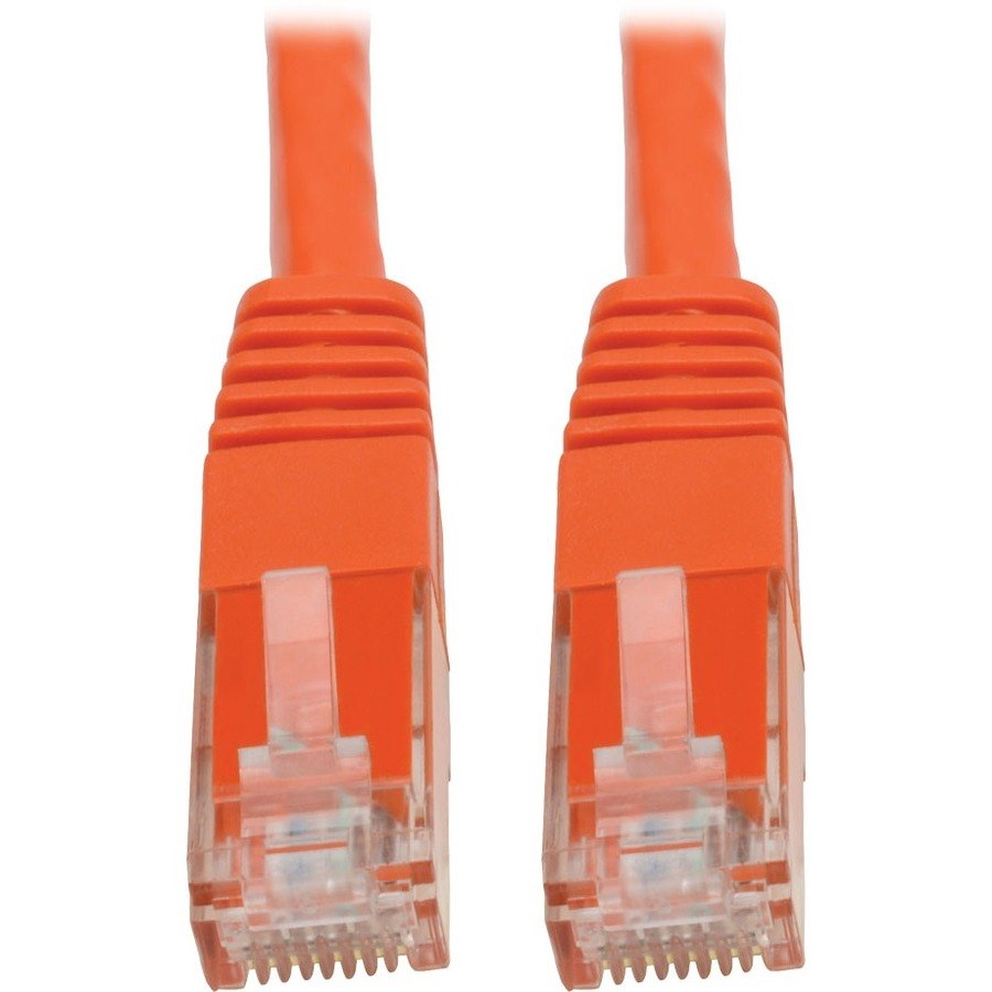 Eaton Tripp Lite Series Cat6 Gigabit Molded (UTP) Ethernet Cable (RJ45 M/M), PoE, Orange, 20 ft. (6.09 m)