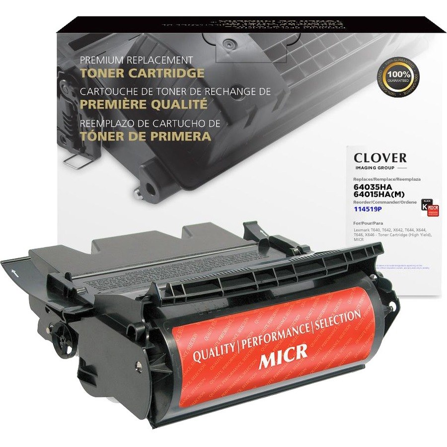 Clover Imaging Remanufactured High Yield MICR Toner Cartridge for Lexmark T640/T642/T644/X642/X644/X646