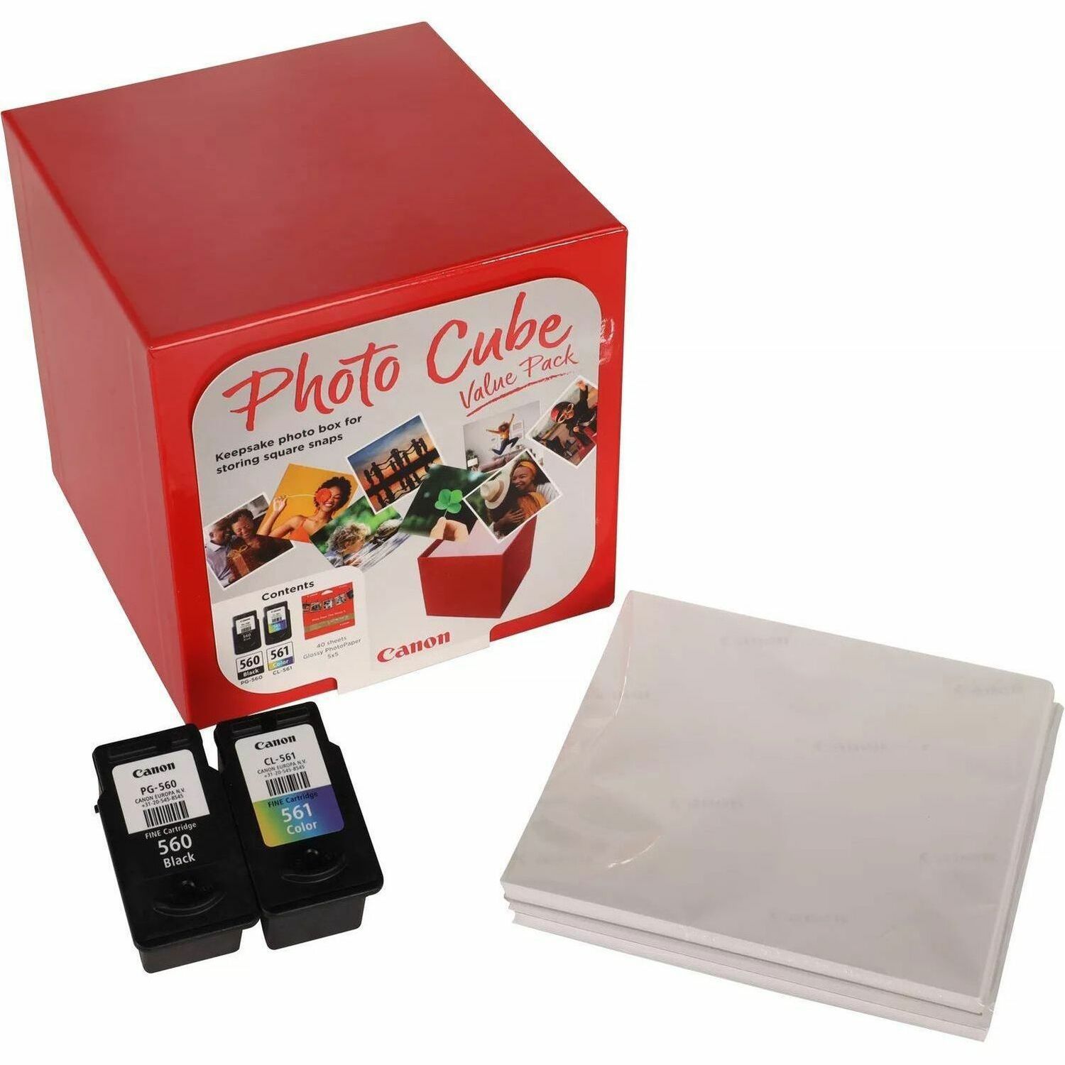 Canon Photo Cube PG-560 + CL-561 Original Standard Yield Inkjet Ink Cartridge - Multi-pack - Cyan, Magenta, Yellow - 2 Pack
