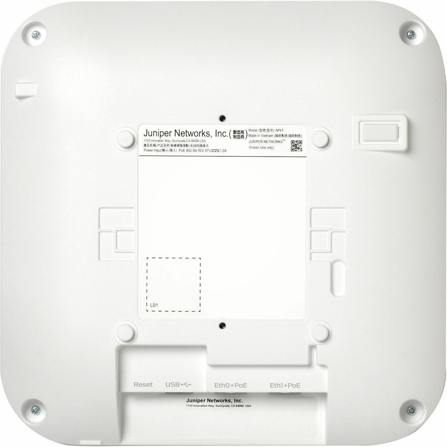 Mist AP47 Tri Band Wi-Fi 7 IEEE 802.11 a/b/g/n/ac/ax/be 28.80 Gbit/s Wireless Access Point - Indoor