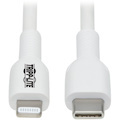 Eaton Tripp Lite Series USB-C to Lightning Sync/Charge Cable (M/M), MFi Certified, White, 1 m (3.3 ft.)