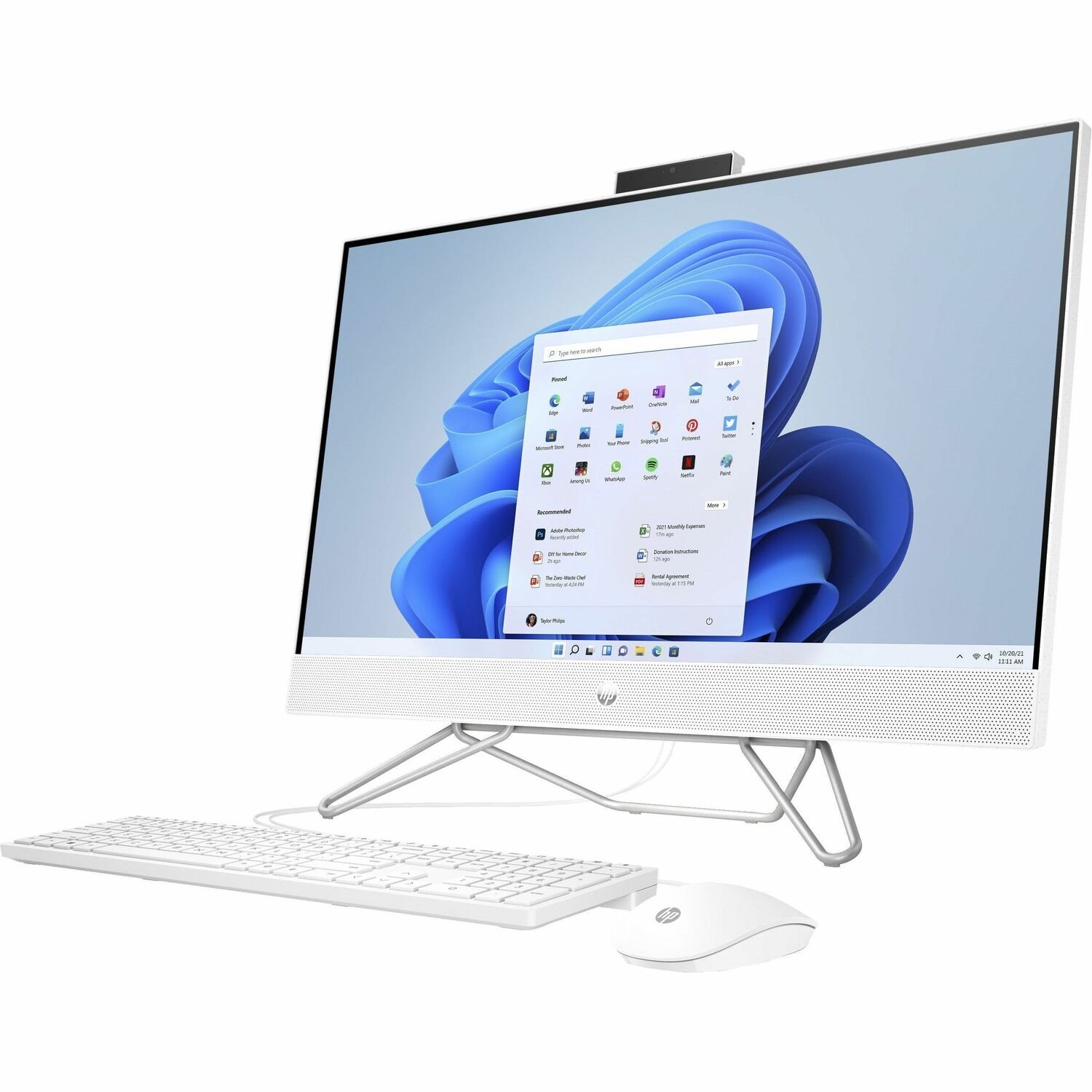 HP 27-cb1000a 27-cb1016a All-in-One Computer - AMD Ryzen 3 5425U - 8 GB - 512 GB SSD - 27" Full HD - Desktop - Starry White