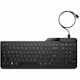 HP 405 Keyboard - Cable Connectivity - USB Type A Interface - LED - Black