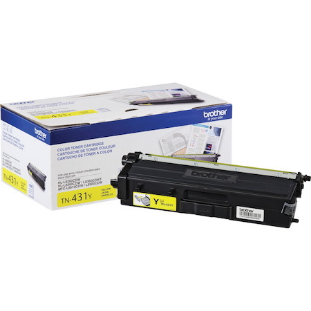 Brother TN431Y Original Standard Yield Laser Toner Cartridge - Yellow - 1 Each