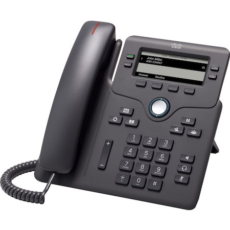 Cisco 6851 IP Phone - Corded - Corded - Wall Mountable, Desktop - Charcoal