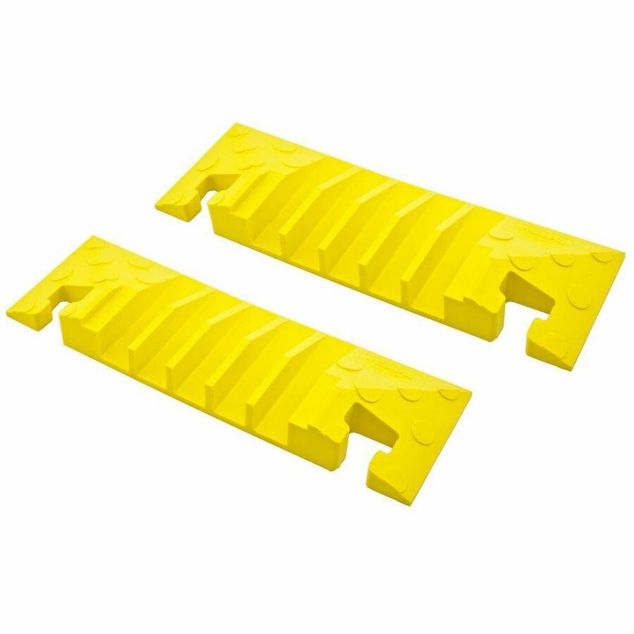 Hubbell Wiring Device-Kellems Kellems Wire Management, 5 Channel Female End Caps (2 females) TredTrak, Yellow