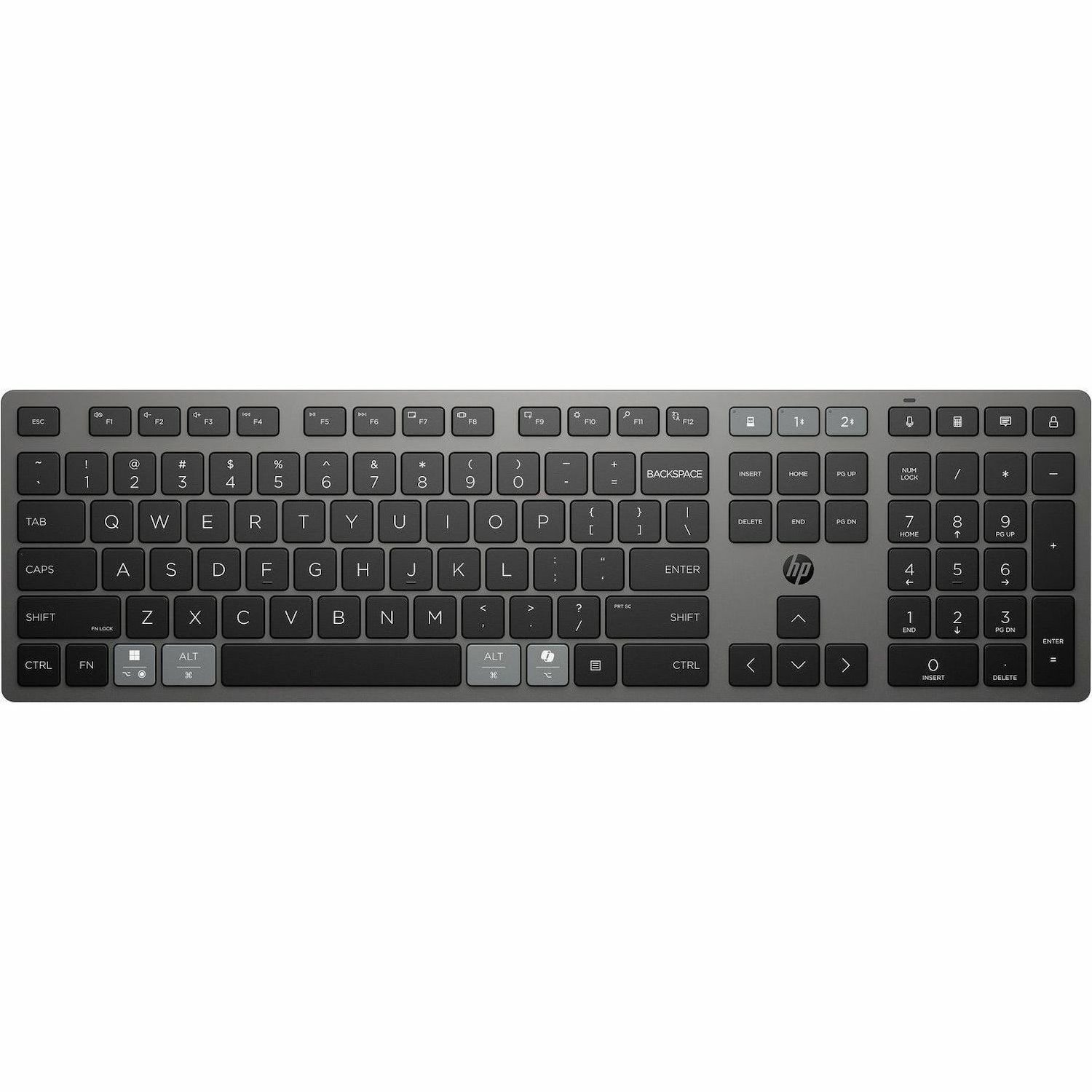 HP 725 Keyboard - Wireless Connectivity - USB Type A Interface - International English - Nightfall Black