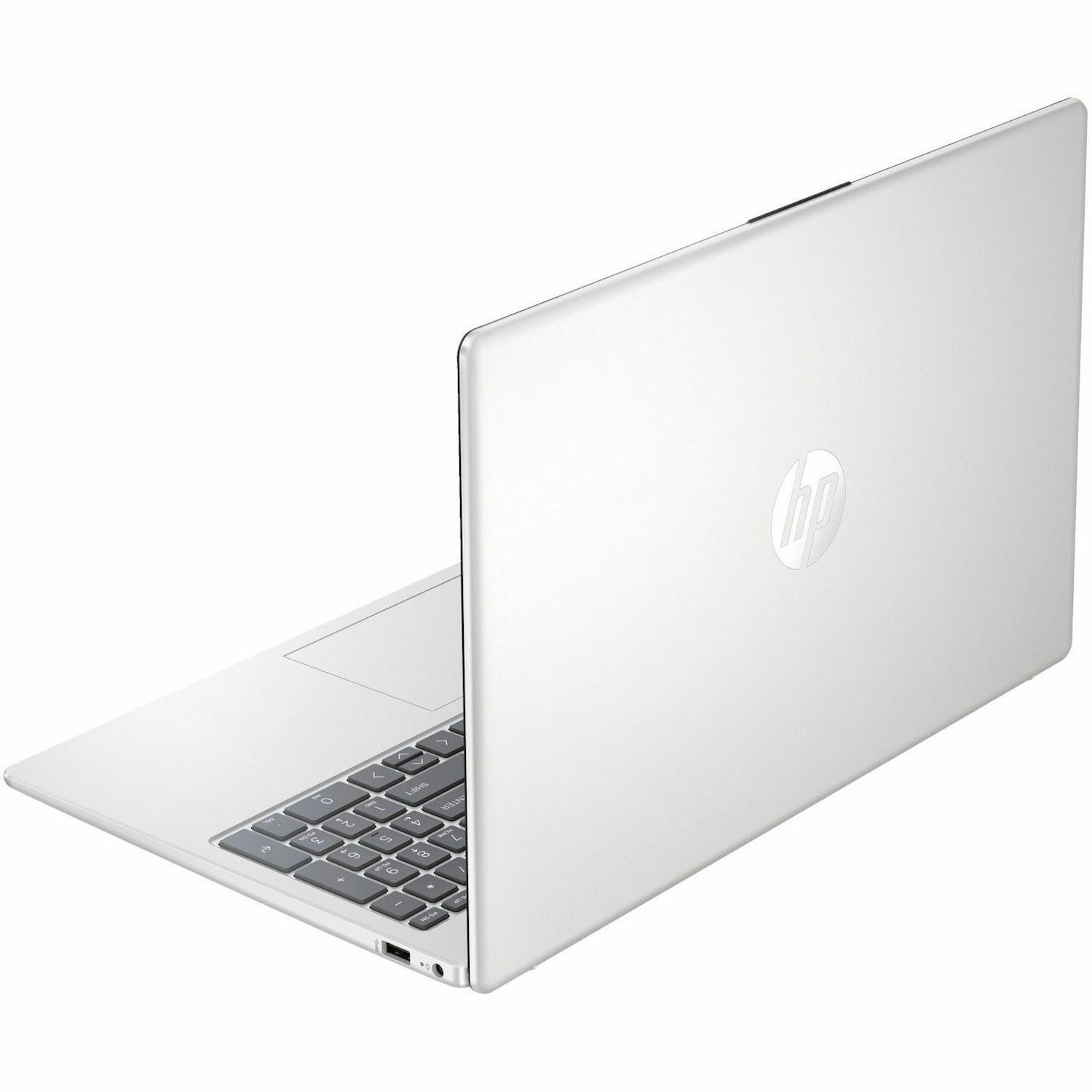 HP 15.6" Notebook - Full HD - 1920 x 1080 - (Intel N-Series N100 Quad-core (4 Core) - 4 GB Total RAM - 128 GB Flash Memory - Natural Silver - Refurbished