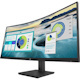 HP P34hc G4 34" Class WQHD Curved Screen LCD Monitor - 21:9 - Black