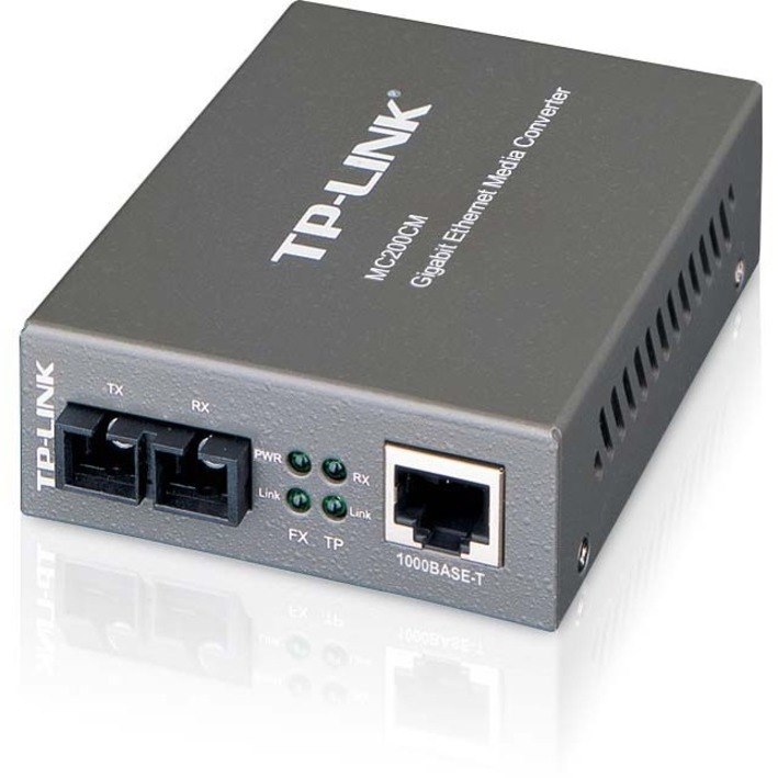 TP-LINK MC200CM - Gigabit SFP to RJ45 Fiber Media Converter - Black