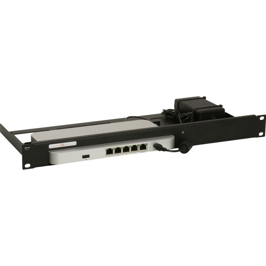 RACKMOUNT.IT RM-CI-T4 1U Rack-mountable Rack Shelf for Firewall - 482.60 mm Rack Width - Jet Black