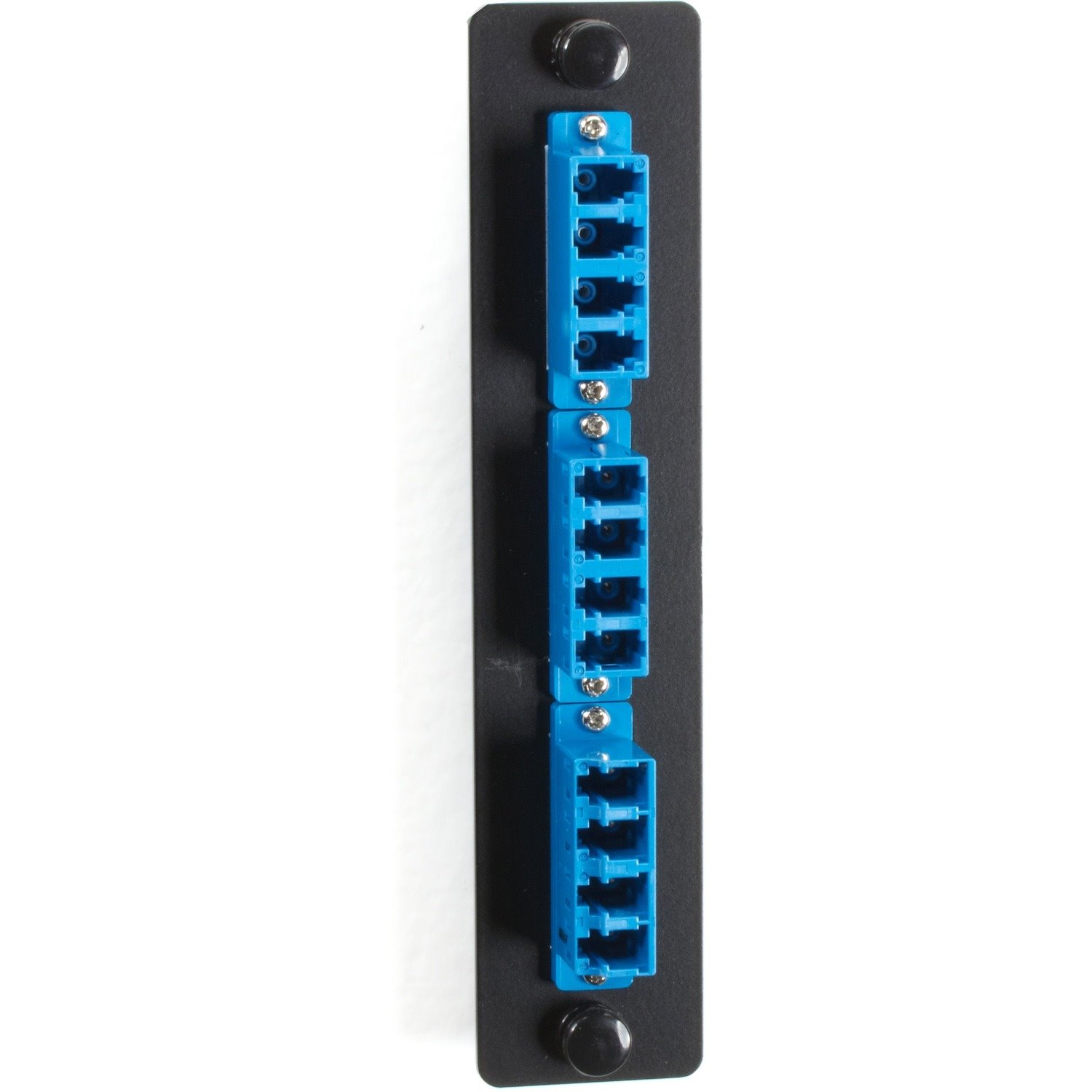 Black Box Standard Adapter Panel, Ceramic Sleeve, (6) LC Duplex Pairs, Blue