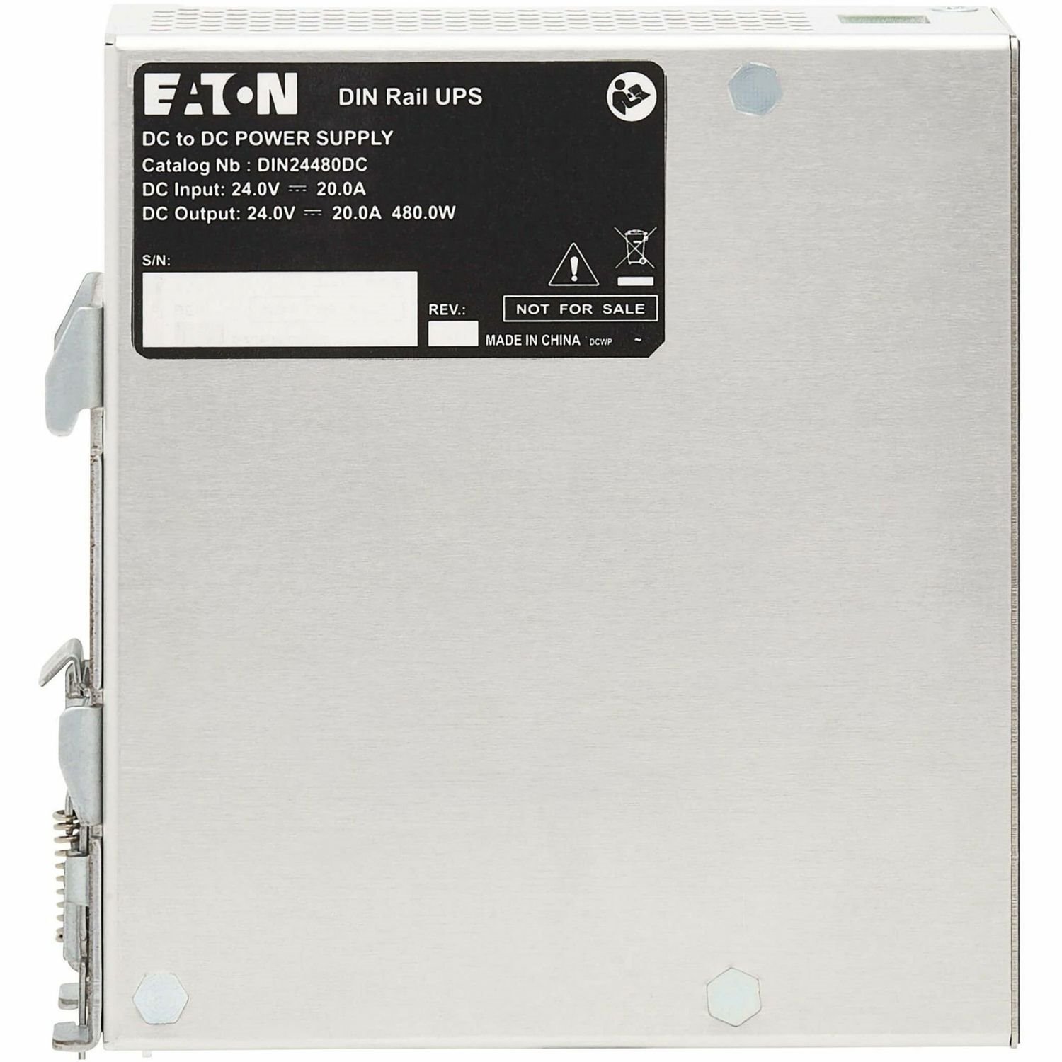 Eaton 480W 24V DC DIN Rail Industrial UPS - Hardwire Input/Output